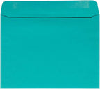 JAM PAPER 9 x 12 Booklet Colored Envelopes - Sea Blue Recycled - 50/Pack