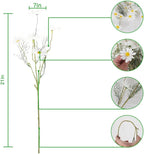 AmyHomie Artificial Flowers,10 pcs Silk Daisy, Artificial Gerber Daisy for Home Decoration, Fake Wildflowers Spring Flowers for Wedding Decoration(Milk White)