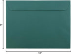 JAM PAPER 9 x 12 Booklet Premium Envelopes - Teal - 50/Pack