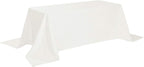 Rectangle Tablecloth 90x156 inch Washable Polyester Fabric Table Cloth for Wedding Party Dining Banquet Decoration（90x156, Ivory）