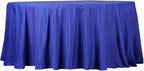 Efavormart Round Tablecloth, 132 Inch Stain & Wrinkle Resistant Washable Table Cloth, Decorative Polyester Fabric Table Cover for Banquet, Wedding, Dining- Royal Blue
