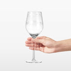 Premium Delight Wine Glasses Set of 4,15 oz – Hand-Blown with Etched Long Stem, Classic Glassware for Weddings, Dinners, and Holiday Gifting (Red Wine Glass)