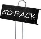 50 Pack Metal Plant Labels for Outdoor Garden Waterproof Plant Markers, Labels Garden Markers for Seedlings Herbs Vegetable Greenhouse Gifts, with Pen - Black