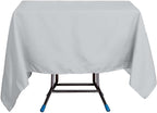 Efavormart 70" Square Linens Silver Wholesale Linens Polyester Square Linen Tablecloth for Wedding Banquet Party Restaurant