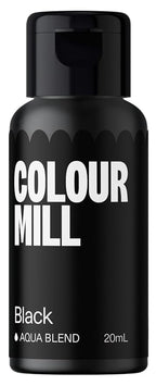 Colour Mill Aqua Blend Water-Based Food Coloring, 20 Milliliters Black