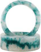 12 Pcs Epoxy Resin Napkin Rings Set - Decorative Pastel Table Holders, 1.5" Dia, Art Deco Style - Ideal for Weddings, Dinner, Parties, Home, Dining, Gifting, Indoor & Outdoor (Multi) - CLEENTABLE