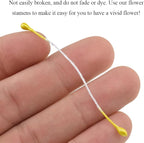 HAHIYO 700Pcs 3mm Yellow Pearl Straight-head Artificial Floral Pistil for Making & Decoration