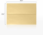 LUXPaper A7 Invitation Envelopes | Peel & Press | 5 1/4" x 7 1/4" | Blonde Metallic | 80lb. Text | 250 Qty