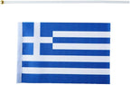 Greece Flag Greek Flag, Small Mini Handheld Greece Flags on Stick, Ideal for Party Parades Sports Events Patriotic Festival Decorations