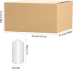 20-Pack 2 x 4 Long Burning Unscented White Tall Pillar Candles - Perfect for Home, Weddings and Special Events.