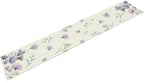 Poppy Flower Table Runner, Watercolor Purple Floral Leaves Seasonal Spring Summer Table Runner for Kitchen Dinning Table Runner Decor Home Wedding Party Holiday, 13x36 Inch