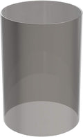 Electroplated Glass Hurricane Mirror Effect Cylinder Candle Holder Bottomless Glass Sleeve Lamp Shade Replacement (Grey,4X4)