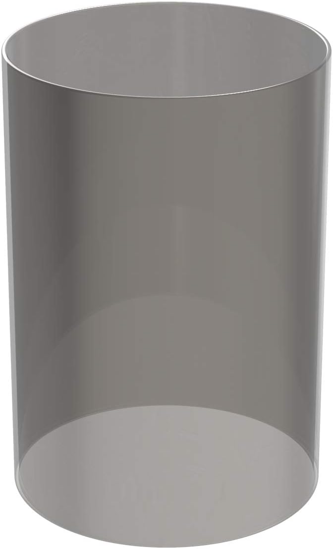 Electroplated Glass Hurricane Mirror Effect Cylinder Candle Holder Bottomless Glass Sleeve Lamp Shade Replacement (Grey,2.5X4)