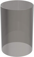 Electroplated Glass Hurricane Mirror Effect Cylinder Candle Holder Bottomless Glass Sleeve Lamp Shade Replacement (Grey,5X12)