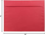 JAM PAPER 9 x 12 Booklet Colored Recycled Envelopes - Red Recycled - 50/Pack