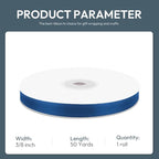 KMER LIFE 3/8" Wide x 50 Yards Navy Blue Single Faced Polyester Satin Ribbon, Navy Blue Satin Ribbon Perfect for Wedding Decor, Wreath, Crafts, Gift Wrapping & Other Projects (Navy Blue)