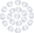 PATIKIL 20 Pcs Natural Heart Shaped Crystal Stone, 0.6 Inch Mini Polished Love Gemstone Crystal, Pocket Rock Engraved Worry Stones for Women Gifts Meditation, White