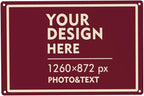 Custom Signs Outdoor Metal Sign - 12 x 8 Customized Personalized Aluminum for Office, Home, Business, Decor, Road Signs, Rust-Proof (Ivory Text Box)