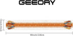 GEEORY Fall Watercolor Trees & Maple Leaves Striped Table Runner 13x90 Inch, Rustic Farmhouse Autumn Thanksgiving Decor for Kitchen, Dining, Indoor/Outdoor Holiday Dinner Party Orange GT157-90
