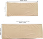 MDS Pack of 150 Spandex Chair Sashes Bows Elastic Stretch Dining Chair Bands Ties Without Slider Buckle Universal fits for Wedding Baby Shower Birthday Party Banquet Event Decoration - Champagne Gold