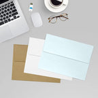 LUXPaper A7 Invitation Envelopes | Peel & Press | 5 1/4" x 7 1/4" | Aquamarine Metallic | 80lb. Text | 250 Qty