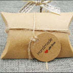 Custom Gift Tag, Personalized Favor Label, Kraft Wrapping Decoration, Wedding Supplies Birthday Party Craft, Thick Paper Hang Card with String (Flower Shape)