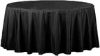 Efavormart Round Tablecloth, 120 Inch Stain & Wrinkle Resistant Washable Table Cloth, Decorative Polyester Fabric Table Cover for Banquet, Wedding, Dining - Black