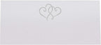 Linked Hearts Printable Place Cards, Silver (Choose Color), Set of 150 (25 Sheets), Laser & Inkjet Printers - Wedding, Party, Dinner, and Special Events - Made in the USA