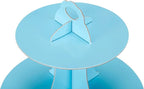 3-Tier Cupcake Stand, Cake Stand holder, Tiered DIY Cupcake Stand Tower for Dessert Table Displays, Birthday Theme Party Favors Decoration, Floral Tea Party, 12" W x 12.8" H, Light Blue