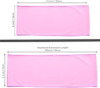 MDS Pack of 75 Spandex Chair Sashes Bows Elastic Stretch Dining Chair Bands Ties Without Slider Buckle Universal fits for Wedding Baby Shower Birthday Party Banquet Event Decoration - Pink
