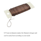 HAHIYO 22Gauge Coffee Color Metal Floral Wire - 1 Roll, 38 Yards (115 Feet) - Flexible Paddle Wire for Craft, Christmas Wreath, Flower Arrangement, Bouquet Wrapping, Wedding, DIY