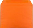 JAM PAPER 9 x 12 Booklet Colored Envelopes - Orange Recycled - 100/Pack