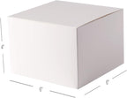 GEFTOL Gift Box 20 Pack 6 x 6 x 4 inches Fold Box Paper Gift Box Bridesmaids Proposal Box for Bridal Birthday Party Christmas（White）
