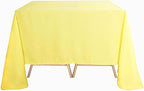 Efavormart 90" Yellow Wholesale Linens Polyester Square Linen Tablecloth for Kitchen Dining Catering Wedding Birthday Party
