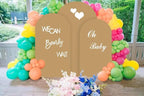 Khaki Wedding Arch Cover 6FT Spandex Arches Cover Brown Round Top Chiara Backdrop Cover Tan Arch Frame Fabric Double Sided Arched Covers for Baby Shower Birthday Party Decoration