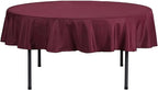 Efavormart Round Tablecloth, 70 Inch Stain & Wrinkle Resistant Washable Table Cloth, Decorative Polyester Fabric Table Cover for Banquet, Wedding, Dining- Burgundy