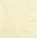 JAM PAPER Medium Lunch Napkins - 6 1/2 x 6 1/2 - Ivory - 50/Pack