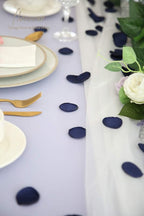 Floroom 300pcs Rose Petals Navy Blue Faux Silk Flower Petals for Wedding Flower Girl Basket Aisle Scatter Dinner Table Centerpieces Party Confetti Bridal Shower Romantic Night Decoration