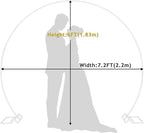 Wokceer Wedding Arch 7.2FT Round Backdrop Stand Metal Circle Backdrop Stand Circle Balloon Arch Stand Frame for Birthday Party Bridal Shower Anniversary Ceremony Candy Tables Celebration