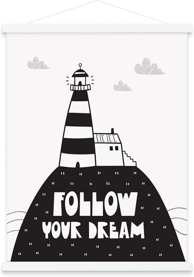 20x24 20x28 20x27 Poster Frame, Magnetic Light Wood Wooden Frame Hanger Hanging Kit for Photo Picutre Canvas Artwork Art Print Wall Hanging (1 Pack, 20", White)