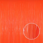 GOER 3.2 ft x 8.2 ft Metallic Tinsel Foil Fringe Curtains Party Photo Backdrop Party Streamers for Birthday,Graduation,New Year Eve Decorations Wedding Decor(5 Packs,Candy Tangerine)
