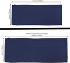 MDS Pack of 50 Spandex Chair Sashes Bows Elastic Stretch Dining Chair Bands Ties Without Slider Buckle Universal fits for Wedding Baby Shower Birthday Party Banquet Event Decoration - Navy Blue