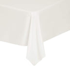 Rectangle Tablecloth 60x120 inch Washable Polyester Fabric Table Cloth for Wedding Party Dining Banquet Decoration（60x120, Ivory）