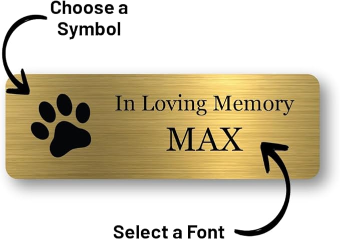 Custom Engraved Name Plates with Adhesive, Made in The USA, Personalized Pet Urn, Memorial Plaque, Picture Frame, Art Tag, Flag case (Silver Plate/Black Text, 2x4 Inch)
