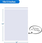 PigPotParty 10"x13" Self-Sealing Clear Cellophane T-Shirt Bags with Adhesive, 100 Pack Plastic Cello Packaging for Clothes, Gifts, Magazines, A4, Envelope, Letter & Small Business Use