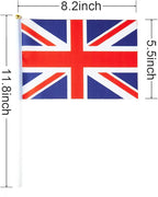 UK Flag British Flag, Small Mini Handheld UK Flags on Stick, Ideal for Party Parades Sports Events Patriotic Festival Decorations