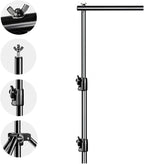 SLOW DOLPHIN Photo Video Studio 10ft (W) x 9.2ft (H) Heavy Duty Adjustable Photography Backdrop Stand Background Support System Kit with Carry Bag