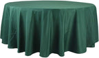 Efavormart Round Tablecloth, 108 Inch Stain & Wrinkle Resistant Washable Table Cloth, Decorative Polyester Fabric Table Cover for Banquet, Wedding, Dining- Hunter Green