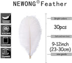 NEWONG 30pcs Blue-Purple Ostrich Feathers Natural Bulk 9-12inch(23-30cm) Vase Craft Wedding Home Party Centerpieces Christmas Day Decoration
