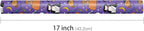 LeZakaa Halloween Purple Animal Wrapping Paper Roll, Cat Dog in Halloween Costumes, Pumpkins Bats Skulls Cheer, for Pet Lovers, Kids, Trick-or-Treat Party Decor, Mini Roll 17 in x 16.4 Ft